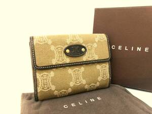 本物税込セリーヌ マカダム柄　Wホック財布【CELINE】