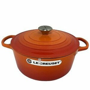 MAG54552小 ★未使用★ LE CREUSET ル・クルーゼ ココット ロンド 両手鍋 26cm 直接お渡し歓迎