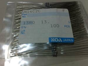 KOA SN14C2C 1/4w　13Ω F ±1％ 100本1袋 (14)