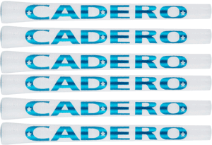 ★送料込価格★Cadero Grip 2x2 Pentagon UT Ribbed Solo White / Blue x 6pcs★カデロ　グリップ★6本セット★