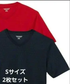 ✨❤2 枚組 Tシャツ Vネック レギュラーフィット 半袖 Sサイズ