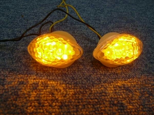 ◆LED ウインカークリアー 埋め込み 貼り付け チョイノリ レッツ アドレス ズーマー トゥデイ ジャイロ ストリートマジック セピア CBX CB