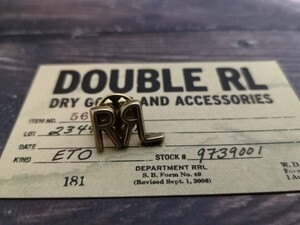 RRL　ダブルアールエルRRL　ピンバッチ　ブローチ　ブラス　ポイントアクセサリー