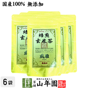 お茶 日本茶 玄米茶 焙煎玄米茶 風雅 ティーパック 7g×10パック×6袋セット 送料無料