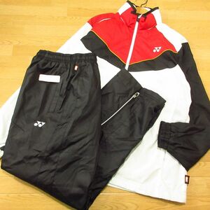 ◎YONEX ヨネックス M 上下セット◆厚手 裏起毛 ウィンドブレーカー ジャケット&パンツ 秋冬！◆メンズ 白x黒◆BA1016