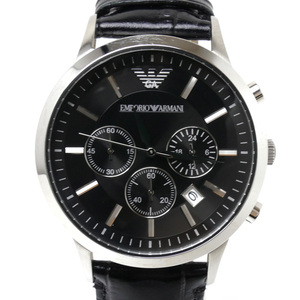 Emporio Armani エンポリオ・アルマーニ クロノグラフ 腕時計 電池式 AR-2447 メンズ 中古