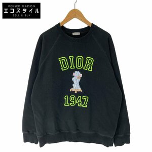 Dior ディオール 国内正規 24SS 483J634A0912 Bobby刺繍 コットンフリース クルーネック スウェットシャツ トップス L メンズ