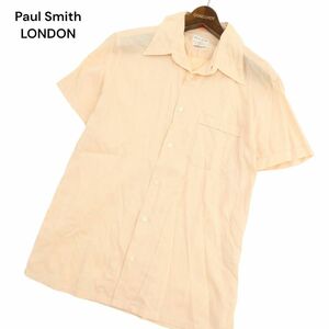 Paul Smith LONDON ポールスミス ロンドン 春夏 イタリア生地★ 半袖 シャツ Sz.L　メンズ 日本製　C4T05206_5#A