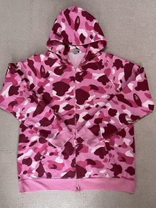 ★L★　OG Vintage NIGO BAPE ABC Pink Camo エイプ　ベイプ　ピンク　シャーク　パーカー　フーディー　zip Hoodie vintage rare