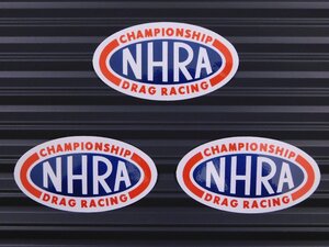 ◆送料\110◆【NHRA・全米ホットロッド協会】※《レーシングステッカー／３枚セット》　(品番ms025)　アメリカン雑貨　ガレージ