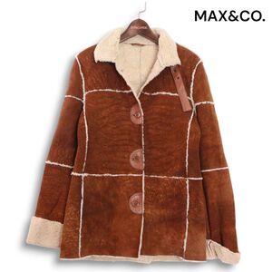 MAX&CO. マックスアンドコー 秋冬 裏ボア♪ シープスキン リアル ムートン ジャケット コート Sz.38 レディース　K4T02159_B#N