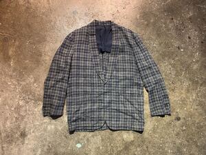 COMME des GARCONS HOMME / コムデギャルソンオム 1980s 80s チェックリネンジャケットテーラードジャケット