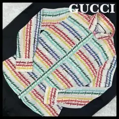 グッチ GUCCI☆総柄長袖シルクシャツ マルチカラー 入手困難 即完売注意