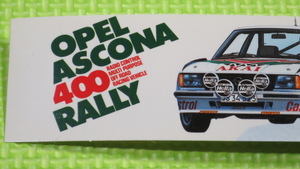 ラジコンステッカー_1枚_1980年代_OPEL ASCONA 400 RALLY_ オペル・アスコナ400ラリー_og_