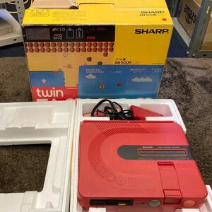 【1円スタート】SHARP　ツインファミコン　AN-500R　箱付き　レッド　動作未確認　FC　レトロ　ゲーム機