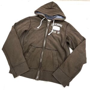 1646◎ Abercrombie & Fitch アバクロンビー & フィッチ トップス ジップ パーカー ジャケット カジュアル ブラウン メンズXL