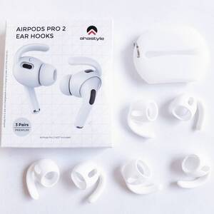 「一円即決」AhaStyle イヤーフック AirPods Pro 2 用 ホワイト PT189-WE「1円」AKI01_3652