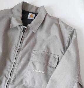 90s【 Carhart 】カーハート ビンテージ ナイロン ダック ジャケット カバーオール / グレー 灰系 / USA製 アメリカ キルティング 古着