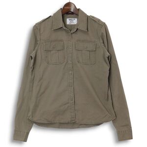 earth music&ecology × AVIREX 通年 長袖 ミリタリー ワーク CPO シャツ Sz.M　レディース　E4T02018_9#O