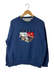 TOMMY HILFIGER◆スウェット/S/コットン/NVY/プリント