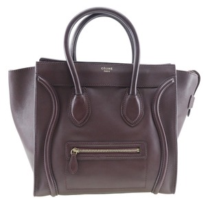 CELINE セリーヌ ラゲージミニ ハンドバッグ カーフ レディース【I131824009】中古