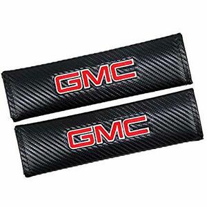 新品☆国内発送！！シートベルトカバー　ゼネラルモーターズ　ＧＭＣ　ロゴ　カーボン調　2個セット サファリ　タホ　ユーコン　サバーバン