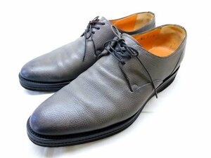 2 美品 Santoni（サントーニ） ◆ メンズ シューズ サイズ8.5 約27～27.5cm レザー グレー系 レースアップ□6K