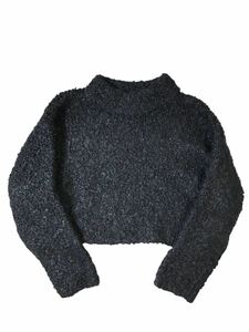 (D) tricot COMME des GARCONS コムデギャルソン AD1989 80s-90s ヴィンテージ クロップド ニット ブラック ショート セーター (ma)