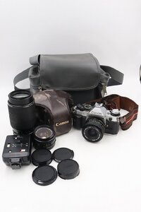 【行董】Canon キャノン フィルムカメラ レンズ ライト まとめ AE-1 PROGRAM 一眼レフカメラ FD 28mm 1:2.8 動作未確認 現状品 AF342ABY72