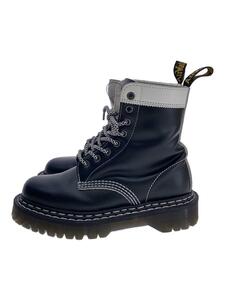 Dr.Martens◆レースアップブーツ/UK4/黒/AW006 GV03X/ホワイトステッチ/8ホール