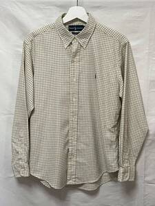 POLO RalphLauren size L CLASSIC FITチェック柄 ネルBDシャツ コットン100％ ポロラルフローレン ユーズド