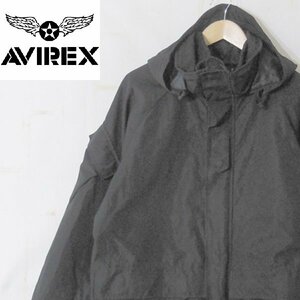 アヴィレックスAVIREX■フリースライナー付 フーデッドジャケット ジップアップ ミリタリージャケット 6132112■XL■ブラック ※NK4n12051