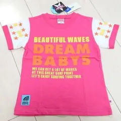 【新品】DREAMBABYS ロゴプリント Tシャツ（120／ビビットピンク）