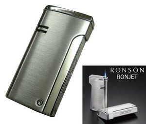 送料270円～新品正規品 RONSON(ロンソン)RONJET(ロンジェット)バーナーガスライター(クロームサテン)R29-1011 シルバー