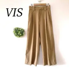 ビス　VIS【Ｓ】ワイドパンツ　ズボン　2タック　幅広　シンプル　イエベカラー