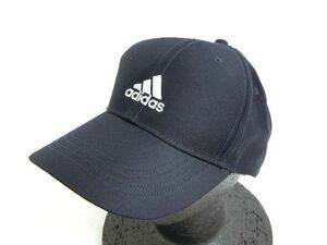 ●み-043● adidas/アディダス　キャップ　帽子　ネイビー　フリーサイズ　中古