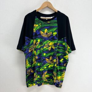 adidas アディダス GE0798 Big Trefoil Allover Print T-Shirt トレフォイル プリント 半袖Tシャツ XO 10116174