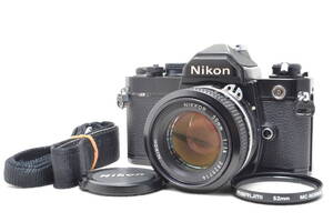 ニコン Nikon FM 一眼レフ MF フィルムカメラ ブラック ボディ Ai Nikkor 50mm f/1.4 レンズ #6237