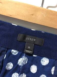 J.CREW アメリカ直営店にて購入★ドット柄　ショートパンツ★size 12 大きいサイズ