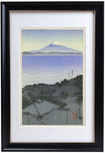 川瀬巴水　『冬の富士山』他 3枚セット 85x156mm 原寸サイズ 木版画 複製 高品質◆ 吉田博 斉藤清 小原古邨 版画 浮世絵 新版画