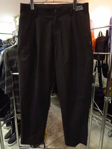 NEIGHBORHOOD ネイバーフッド 22AW (222AQNH-PTM02) TUCK.WE ウール ポリ 1タック パンツ 茶 M