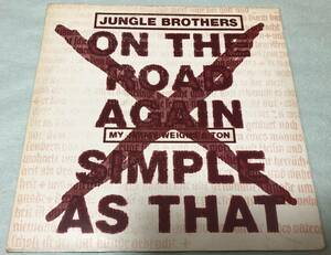 OLD MIDDLE 放出中 / US ORIGINAL / JUNGLE BROTHERS / ON THE ROAD AGAIN (Q-TIP REMIX)/ SIMPLE AS THAT / 1993 HIPHOP