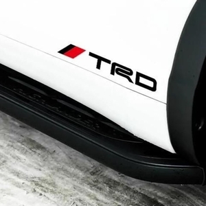 2枚セット TRD トヨタ TOYOTA ステッカー デカール 30cm サイド ウインドウ ブラック 黒 GR