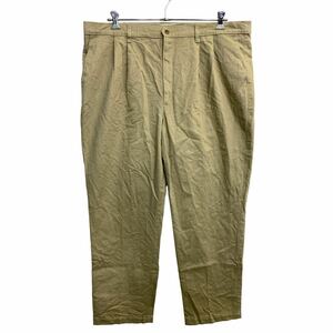 DOCKERS チノパン W44 ドッカーズ タックパンツ ビッグサイズ ベージュ コットン USA製 古着卸 アメリカ仕入 2408-314