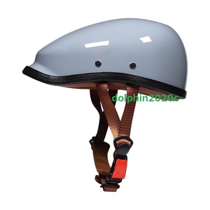 新品 ビンテージ ハーレーヘルメット バイク 半キャップ 半帽 ヘルメット 　M~XL サイズ、色 選択可　グレー　L