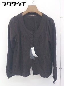 ◇ ◎ natural couture NICE CLAUP タグ付き 長袖 ジャケット ダークブラウン レディース