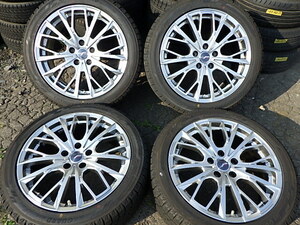 レアマイスター L-F FIRST 18×8J +39&バリ溝!ヨコハマ 235/45R18 スタッドレスタイヤセット☆空気圧センサー付☆現行レクサス ISで使用