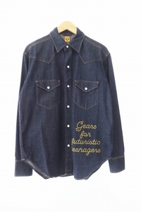 ヒューマンメイド HUMAN MADE 23SS Denim Western Shirt デニム ウエスタン ハート 長袖 シャツ S インディゴ ブランド古着ベクトル 中古24