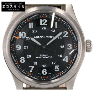 美品 HAMILTON ハミルトン H70205830 カーキ フィールド Titanium Auto 自動巻き 腕時計 38mm シルバー