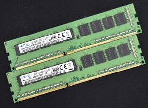 4GB 2枚組 (合計:8GB) PC3L-12800E DDR3L-1600 ECC 1.35V/1.5V 1Rx8 片面実装 240pin ECC Unbuffered DIMM Samsung (管:SA5922 x5s